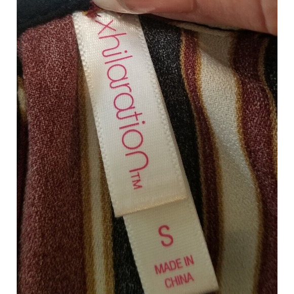 Xhilaration Career Casual Multicolor Jumpsuit Striped Drawstring Wide Leg Size S - Picture 8 of 10